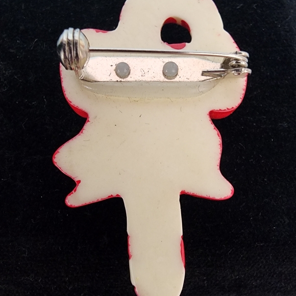 Red and White Candy Cane Brooch - Picture 2 of 2